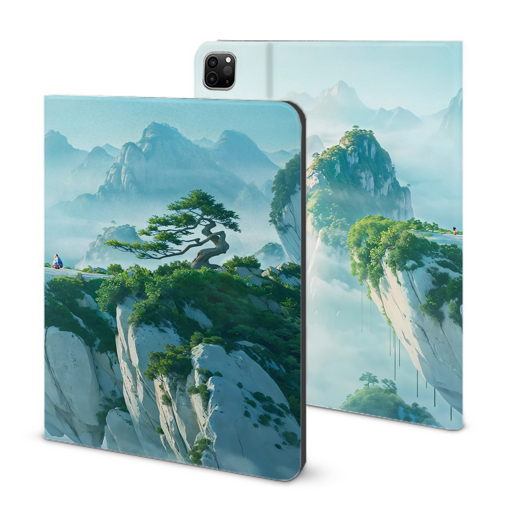 （画像用） Ne Zha 2 ナタ 魔童の大暴れ IPad ケース ブック型 PUレザー TPU 耐衝撃 軽量 薄型 ペン収納なし 全面保護 IPad 各モデル対応
